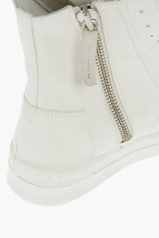 fabric SKIN high top sneakers with zip