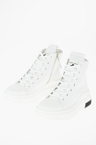 sneakers alte Araia 74 con zip laterale e platform 4,5cm