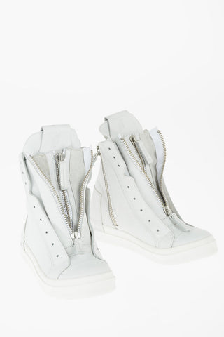 leather double zip Skin high top sneakers
