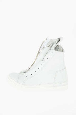 leather double zip Skin high top sneakers
