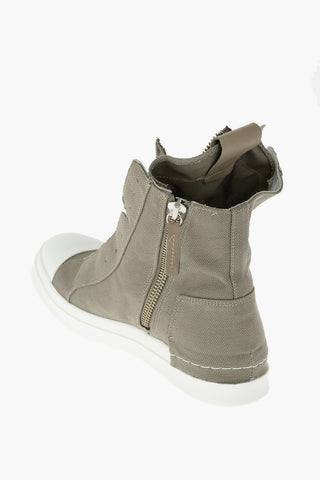 fabric SKIN high top sneakers with zip