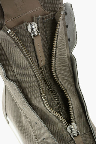 fabric SKIN high top sneakers with zip
