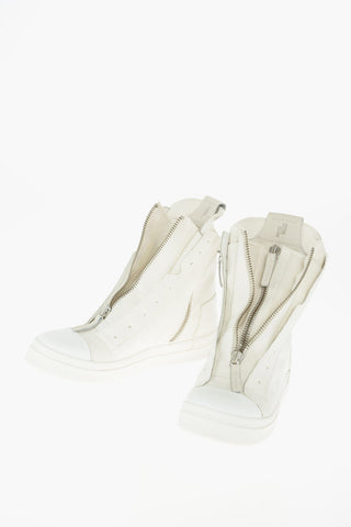 fabric SKIN high top sneakers with zip