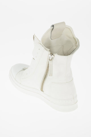 fabric SKIN high top sneakers with zip