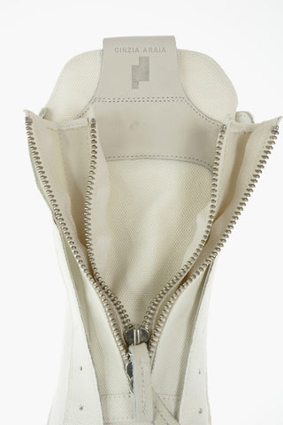 fabric SKIN high top sneakers with zip