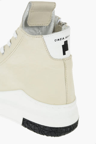 sneakers alte ARAIA 74 in pelle con zip laterale