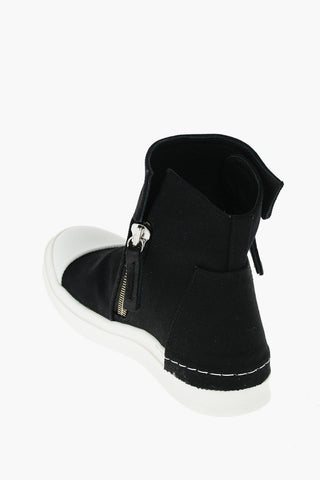 fabric SKIN high top sneakers with side zip