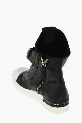 Contrast Sole Unstructured High Sneakers