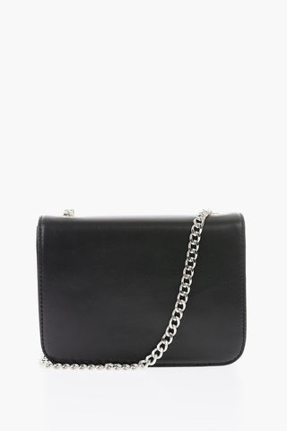 Borsa in pelle con tracolla a catena