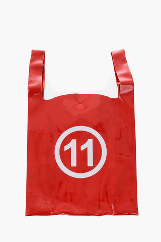 MM11 leather bag with print