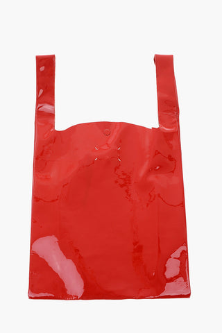 MM11 leather bag with print