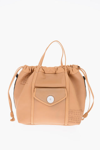 MM11 leather drawstring bag