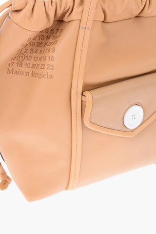 MM11 leather drawstring bag