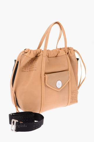 MM11 leather drawstring bag