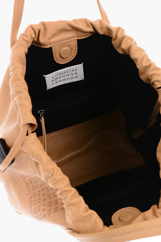 MM11 leather drawstring bag