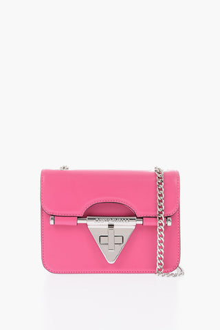 Borsa in pelle con tracolla a catena