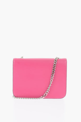 Borsa in pelle con tracolla a catena