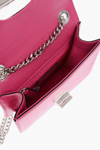Borsa in pelle con tracolla a catena