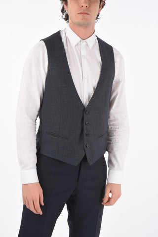 ID Pin Point Wirgin Wool Waistcoat