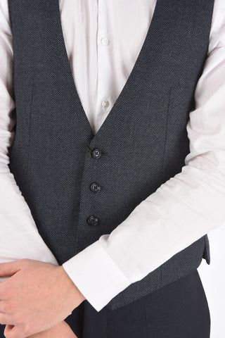 ID Pin Point Wirgin Wool Waistcoat