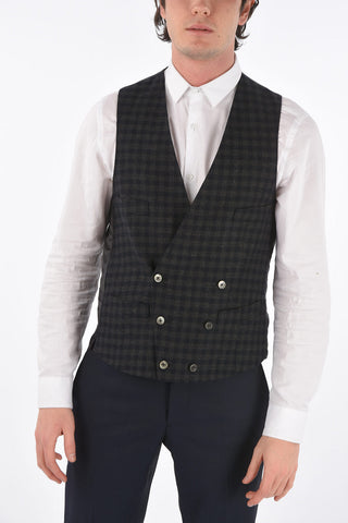Double-breasted Gingham ACADEMY Vest