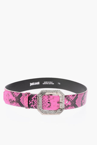 40mm snake printed leather belt