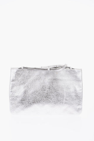MM11 Metallic-leather Pouch with Removable Shoulder-strap