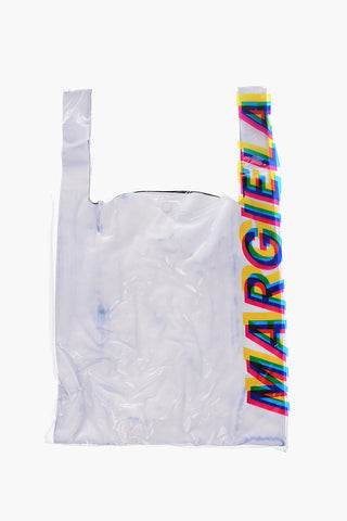 MM11 pvc Sheer Shopping Bag with leather inner