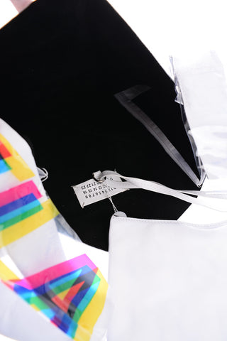 MM11 pvc Sheer Shopping Bag with leather inner