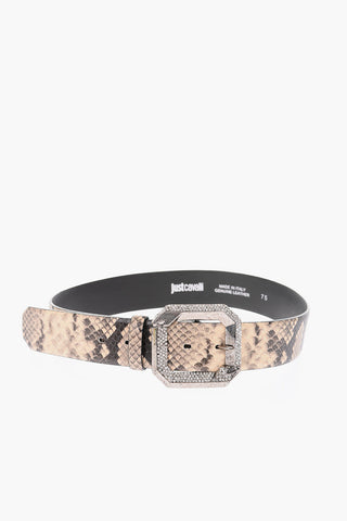 40mm snake printed leather belt