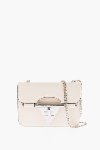 Borsa in pelle con tracolla a catena