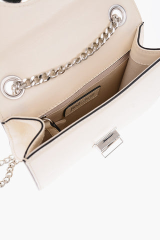 Borsa in pelle con tracolla a catena