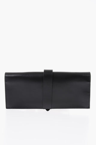 Clutch in pelle con tracolla removibile