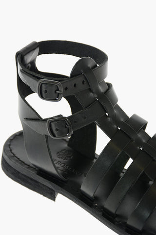 Cuir Sole Leather Slave Sandals