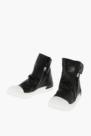 leather double zip Skin high top sneakers