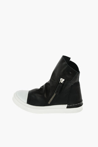 leather double zip Skin high top sneakers