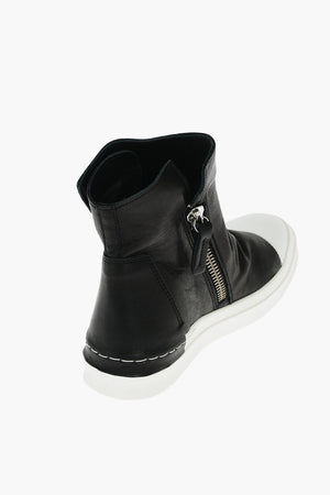 leather double zip Skin high top sneakers