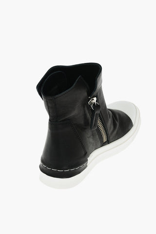 leather double zip Skin high top sneakers