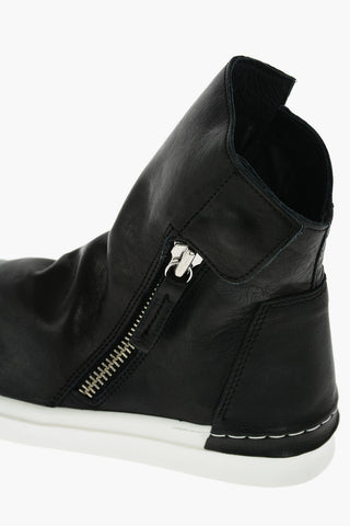 leather double zip Skin high top sneakers