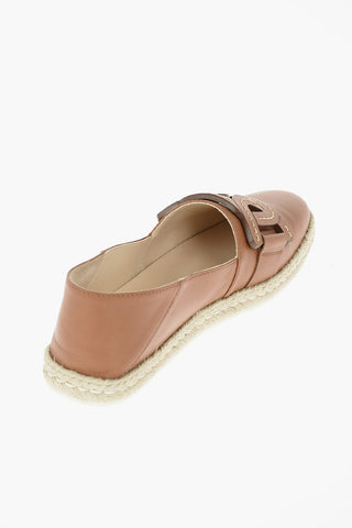 Front Decoration Leather Espadrillas