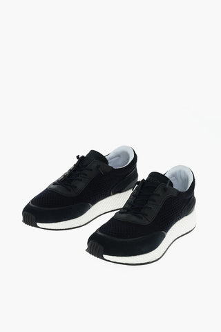 ZZEGNA leather and fabric PIUMA sneakers