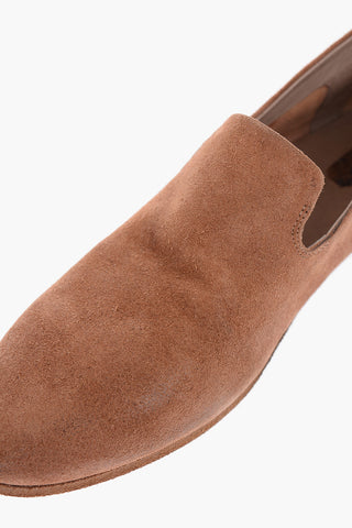 Back Zipped Suede Loafers