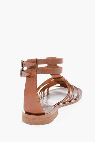 Cuir Sole Leather Thong Sandals