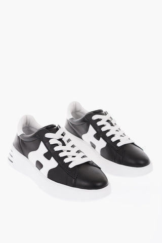 Rubber Sole REBEL Leather Sneakers