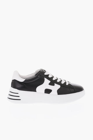 Rubber Sole REBEL Leather Sneakers