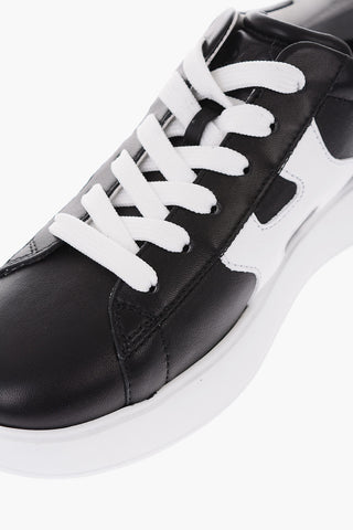 Rubber Sole REBEL Leather Sneakers
