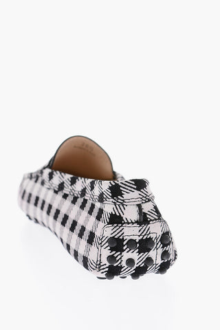 Chess Patterned Leather Penny Loafers