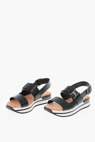 Rubber and Cork Sole Leather Sandals