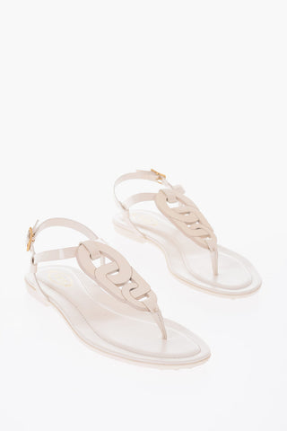 Patent Leather Thong Sandals