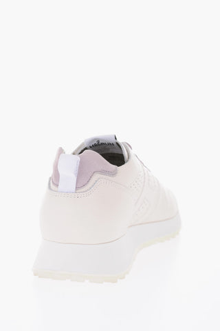 Sneakers Allacciate in Pelle Traforata